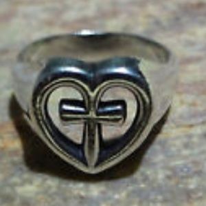 3 AVAIL James Avery  ETERNAL LOVE Heart Cross Ring